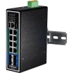 TRENDNET - TI-PG1284i - 12-port Hardened Industrial Gigabit PoE+ Layer 2+ Managed DIN-Rail Switch