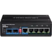 TRENDNET - TI-UPG62 - 6-Port Hardened Industrial Gigabit Ultra PoE DIN-Rail Switch