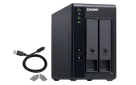 QNAP - TR-002-US - 2-bay 3.5" SATA HDD USB 3.1 Gen2 10Gbps type-C hardware RAID external enclosure. USB-C to USB-A cable included. Expansion unit for QNAP NAS, Windows, Mac, Linux computers