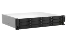 QNAP - TS-1264U-RP-4G-US - QNAP 2U 12-bay NAS/iSCSI IP-SAN, Intel Celeron 4C/4T (up to 2.7GHz), 4GB RAM, 2.5GbE LAN, 4K HDMI v1.4b, PCIe Expansion Slot, Redundant PSU
