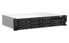QNAP - TS-873AeU-4G-US - QNAP 2U 8-Bay short-depth rackmount NAS/iSCSI IP-SAN. AMD Ryzen V1500B 4C/8T 2.2GHz, 4GB RAM, 2x2.5GbE LAN, M.2 2280 NVMe/SATA SSD( PCIe Gen3x1), Optional 10GbE PCIe expansion, Single PSU
