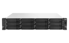 QNAP - TS-h1887XU-RP-E2334-16G-US - QNAP 18-Bay 2U Rackmount NAS, Intel Xeon E-2334 4C/8T 3.4 GHz processor (boost up to 4.8 GHz), 16 GB ECC DDR4, 2 x 2.5"/3.5" SATA 6Gbps HDD/SSD + 6 x 2.5" SATA 6Gbps, 10GBASE-T, 2.5GbE RJ45, USB 3.2 Gen2, PCIe Gen4
