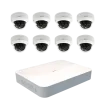ACTI - ZNR-121P-K4 - 8-Channel 1-Bay 8-port PoE Mini Standalone NVR and 8 pcs Z94 2MP Outdoor Mini Dome