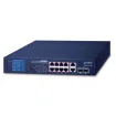 Planet - FGSD-1022VHP - 8-Port 10/100TX 802.3at PoE + 2-Port Gigabit TP/SFP Combo Desktop Switch with Smart Color LCD (120W PoE Budget)