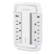 CyberPower - CSP6WSUC - Wall-Tap Surge Protector with USB 