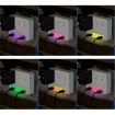 Cyber Power - P3WUH - 3 AC Outlet Wall Tap 125V with 4 USB 3.4A Charging Ports Glow Colors
