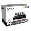 AVYCON - AVK-NL51E4-1T - 5MP Diversity IP Kit with 4 of 5MP IP Turret Cameras and 4CH PoE 4K 4K NVR with 1TB HDD pre-installed, contains AVC-NLE51F28 (4 QTY) and AVR-NSV04P4-1T (1 QTY)