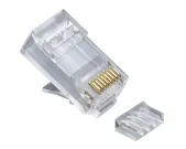 Platinum Tools - 106185 - RJ45 (8P8C), Cat6 2 pc. Round-Solid 3 Prong, w/Liner. 500/Bag.