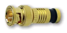 Platinum Tools - 18025 - BNC-Type Gold SealSmart Coaxial Compression Connectors RG 6 Black (Bulk Package 25pc/Bag)