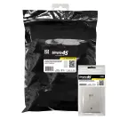 Simply 45 - S45-3201W-25 - 1 Port White Keystone Wall Plate, Standard, Single Gang, UL - 1EA/Bag, 25/Pack