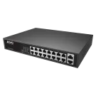 AVYCON - AVN-E16-2P16W250 - 16+2 Port Network Unmanaged 10/100 PoE Switch with Long Distance CCTV mode for channels 9~16 (up to 820ft), AC100-240V / 250W