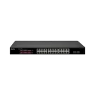 AVYCON - AVN-S24-2P24W400G - 24 Port Network Unmanaged Switch with 24 PoE/PoE+ Gigabit Ports with 2 SFP Ports, Total PoE Budget of 370W, Rack mountable (included)