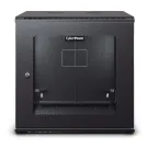 CYBERPOWER - CR12U61003 - 12U 19" Wall Mount Enclosure, 600mm wide, 600mm deep, hex perforated metal door, side panels, locking doors/side panels, black, 132lbs (60kg) loading capacity, 5 year warranty