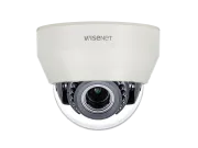 Hanwha - HCD-7070RA - Wisenet HD+ 4MP IR indoor dome camera, AHD or CVBS formats are available, manual vari-focal Lens (3.1X) (3.2-10mm), true D/N, 24VAC/12VDC, IR distance 65 feet.