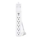 CYBERPOWER - P504UC - 5-Outlet Surge Suppressor - 4 FT Cord 1 USB A 1 USB C