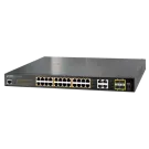 ACTi - PPSW-1101 - 24-Port Gigabit 802.3at Managed PoE Switch , (PoE Budget 440W)