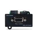 CYBERPOWER - RELAYIO500 - Provides 5-output and 1-input relay contact closures via DB9 port to report UPS status inforation and enable remote shutdown of the UPS. See compatibility chart for UPS model compatibility details.