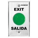 SECO-LARM - SD-7201GAPT1Q - 1½" Green mushroom-cap button. NO/NC contact, rated 5A@125VAC. Stainless-steel, single-gang plate. Built-in delay timer (1~180 sec), NO/NC contact, rated 3A@24VDC. Includes built-in buzzer. "EXIT" and "SALIDA" printed on p