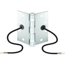 SECO-LARM - SD-H412 - 1) Electric Transfer Hinge. 5-knuckle, 4-wire transfer hinge with concealed wiring, 12~24 VAC/VDC, Heavy-duty, vandal-resistant steel, US26D (652)