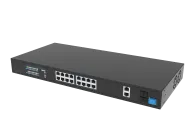 Hanwha - SKY-SW20g-001 - Switch SW20g (16 Port Gigabit PoE+ Switch with 2xUplink and 2xSFP, 802.3af (max 15.4W), 802.3at (max 30W), max power budget 250W, 10/100/1000 Mbps)