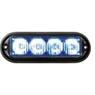 SECO-LARM - SL-1311-MA/B - 12VDC High-Intensity LED Strobe Light Incorporates Four 1W Leds.19 Different Flash Patterns. Indoor/Outdoor Use. Blue Leds