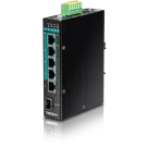 TRENDNET - TI-PG541 - 5-port Hardened Industrial Gigabit PoE+ DIN-Rail Switch