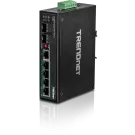 TRENDNET - TI-PG62 - 6-port hardened Industrial Gigabit PoE+ Switch (5 Gigabit / 1 shared SFP / 1 dedicated SFP)