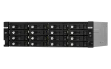QNAP - TL-R1620Sdc-US - QNAP 16-bay 3U rackmount SAS 12Gbps JBOD dual controller expansion enclosure with SAS expander