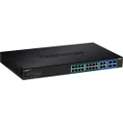 TRENDNET - TPE-1620WSF - 20-port Gigabit Web Smart POE+ Switch w/ 2 Shared SFP Slots  (16 PoE+, 2SFP) (370W)