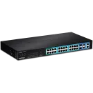 TRENDNET - TPE-224WS - 24-port 10/100Mbps Web Smart PoE Switch w/ 4 Gigabit Ports and 2 Mini-GBIC Slots