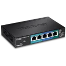 TRENDNET - TPE-P521ES - 5-Port Gigabit PoE+ Powered EdgeSmart Switch with PoE Pass Through (15W)