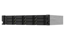 QNAP - TS-1264U-RP-8G-US - QNAP 2U 12-bay NAS/iSCSI IP-SAN, Intel Celeron 4C/4T (up to 2.7GHz), 8GB RAM On-Board, 2.5GbE LAN, 4K HDMI v1.4b, PCIe Expansion Slot, Redundant PSU