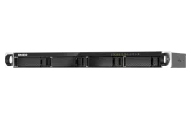 QNAP - TS-435XeU-4G-US - QNAP 4-Bay TS-435XeU short-depth 12" ARM-based NAS, 4C 2.2GHz, 4GB DDR4 RAM, 2 x 10GbE SFP+, 2 x 2.5GbE, 2 x M.2 2280 NVMe PCIe Gen3 x1 SSD slots