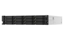 QNAP - TS-h1887XU-RP-E2336-32G-US - QNAP 18-Bay 2U Rackmount NAS, Intel Xeon E-2336 6C/12T 2.9 GHz processor (boost up to 4.8 GHz), 32 GB ECC DDR4, 2 x 2.5"/3.5" SATA 6Gbps HDD/SSD + 6 x 2.5" SATA 6Gbps, 10GBASE-T, 2.5GbE RJ45, USB 3.2 Gen2, PCIe Gen4