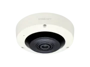 Hanwha - XNF-8010R - Wisenet X powered by Wisenet 5 network indoor fisheye, 6MP CMOS sensor, 2048x2048 @ 30fps, 1.6mm fixed lens (192°), triple codec H.265/H.264/MJPEG with WiseStream II technology, 120dB WDR, USB port for easy installation, advanced