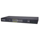 Vivotek - AW-FGT-180D-250 - Unmanaged PoE Switch (250W). 16xFE POE + 2G COMBO