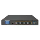 Planet - GS-5220-24P4XVR - L2+ 24-Port 10/100/1000T 802.3at PoE + 4-Port 10G SFP+ Managed Switch with LCD touch screen