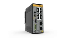 Hanwha - AT-IE220-10GHX-K90 - AT Industrial rugged switch with 8 x Gigabit Ethernet, PoE++ and optional 2x 10G (SFP+). 240W total PoE budget *Power supply sold separately (NDAA and TAA compliant)