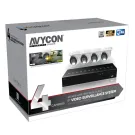AVYCON - AVK-NB81E4-1T - 8MP Diversity InfiniteColor 8MP IP Kit with 4 of 8MP IP InfiniteColor Turret Cameras and 4CH PoE 4K NVR with 1TB HDD pre-installed, contains AVC-NBE81F28 (4 QTY) and AVR-NSV04P4-1T (1 QTY)