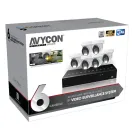 AVYCON - AVK-NB41E6-2T - 4MP Diversity InfiniteColor 4MP IP Kit with 6 of 4MP IP InfiniteColor Turret Cameras and 8CH PoE 4K NVR with 2TB HDD pre-installed, contains AVC-NBE41F28 (6 QTY) and AVR-NSV08P8-2T (1 QTY)