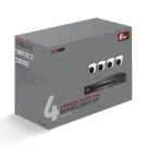 AVYCON - AVK-TE81E4-2T - 8MP TVI Kit with 4 of 8MP TVI Turret Cameras and 4CH DVR with 2TB HDD pre-installed, contains AVC-TE81F28 (4 QTY) and AVR-DSV804H-2T (1 QTY)