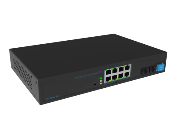Hanwha - SKY-SW10g-001 - Switch SW10g (8 Port Gigabit PoE+ Switch with 2xSFP, 802.3af (max 15.4W), 802.3at (max 30W), max power budget 125W, 10/100/1000 Mbps)