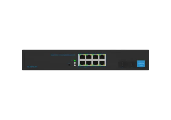 Hanwha - SKY-SW10g-001 - Switch SW10g (8 Port Gigabit PoE+ Switch with 2xSFP, 802.3af (max 15.4W), 802.3at (max 30W), max power budget 125W, 10/100/1000 Mbps)