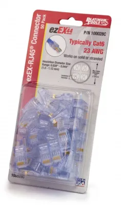 Platinum Tools - 100028C - ezEX44 Cat6 Connectors, 50/Clamshell.