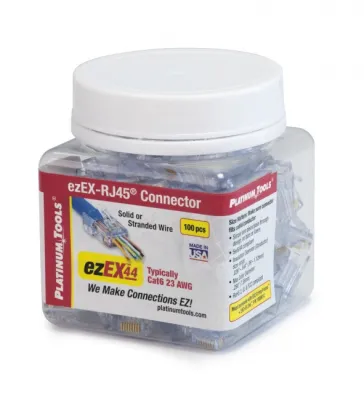 Platinum Tools - 105024 - ezEX44 Cat6 Connectors, Pkg 500/Bag