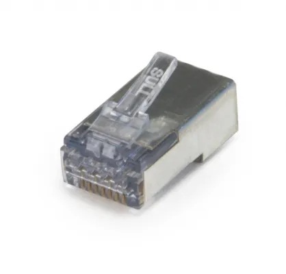 Platinum Tools - 105027 - ezEX44 Cat6 Shielded RJ45 Internal Ground Connectors, 100/Bag.