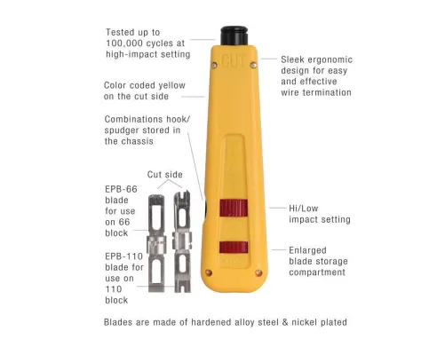 Jonard Tools - EPD-91461 - Punchdown Tool With 2 Blades 66 & 110