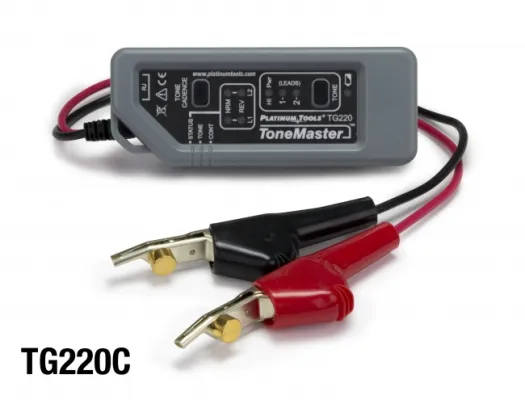 Platinum Tools - TG220C - Tone Master High Power Tone Generator with Angled Bed-of-Nails Clips, Clamshell.