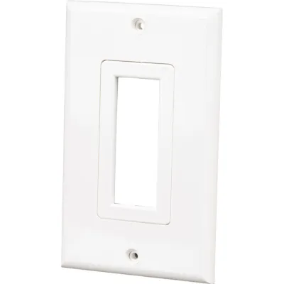 Platinum Tools - VZ7025 - Single Gang Decora Style Brush Plate, White