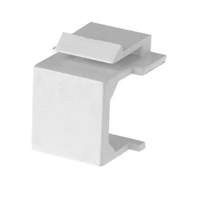 Simply 45 - S45-3207W - Blank Keystone Snap-In Inserts, White UL Listed - 10 pc/Bag